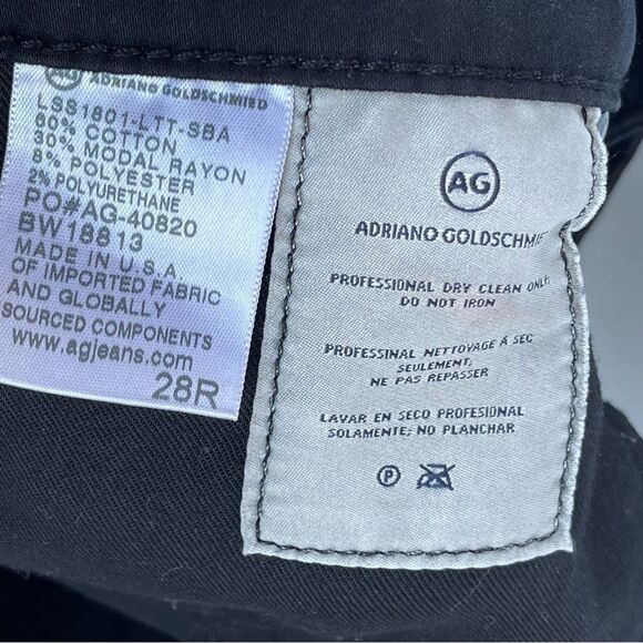A.G. Adriano Goldshmied Farrah Black skinny Ankle Side Lace leather Jeans 28 R - Picture 13 of 17